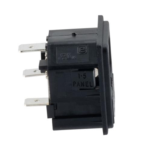 AC PEM C14 type 1.5 mm Snap-In Panel Mount IEC inlet connector AC power entry module with 6.3 mm Quick-Connect Fuseholder