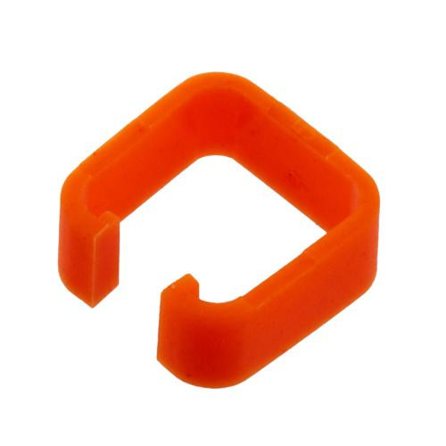 Changeable Color Ring Clip For Use With RJ45CB Style RJ45 Plug Clip Boots, Orange Color, PVC, 100 Pack