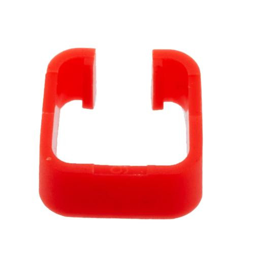 Changeable Color Ring Clip For Use With RJ45CB Style RJ45 Plug Clip Boots, Red Color, PVC, 100 Pack
