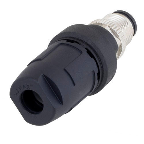 M12 4 Pin A-Code Male Field Termination Connector, 20-17AWG