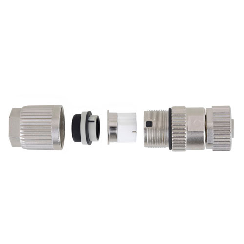 M12 4 Pin D-Code Female Shielded Field Termination Connector