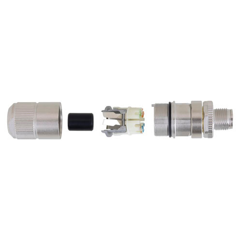 M12 8 Pin X-Code Male Shielded Field Termination Connector