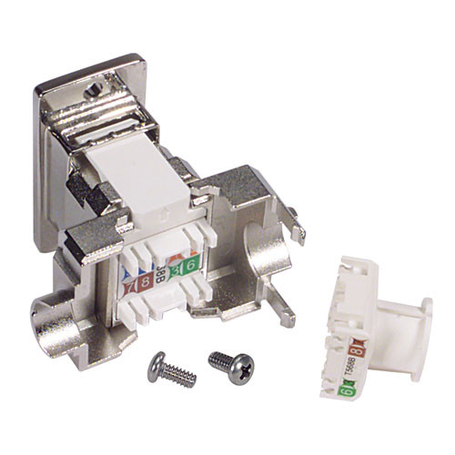 Category 6A Shielded Keystone Jack RJ45 Tool-Less EIA568A/B