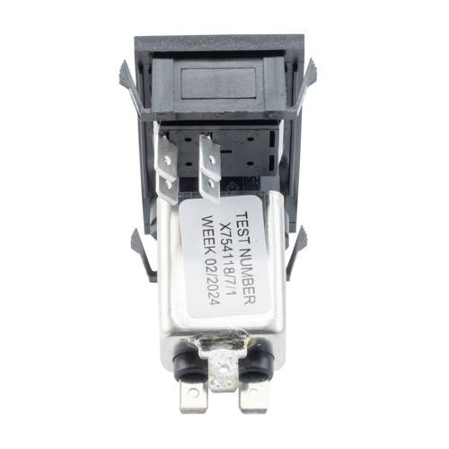 Vertical Power Entry Module, C14 Inlet, a Pair of FX0359 fuse Holders, Double Contact Switch, 78.7 mm