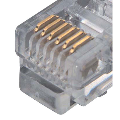 Modular Plug, RJ12 (6x6), Flat or Round Cable  Pkg/100