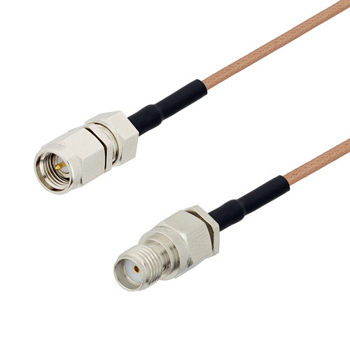 SMA Male to SMA Female Cable Assembly using RG178 Coax, 4 FT