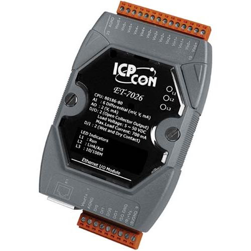 ICP DAS 6-Channel Analog Input , 2-Ch Analog Output, 2-Ch Digital Input & 2-Ch Digital Output Module