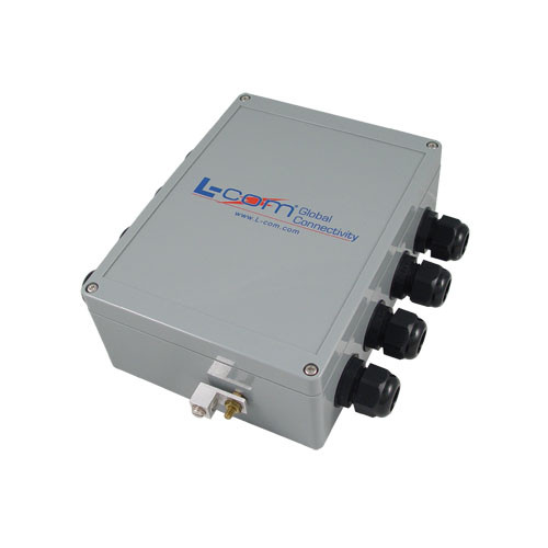 Weatherproof Hi-Power Multi-Port 10/100 Base-T CAT5 Lightning Protector - Screw Terminals