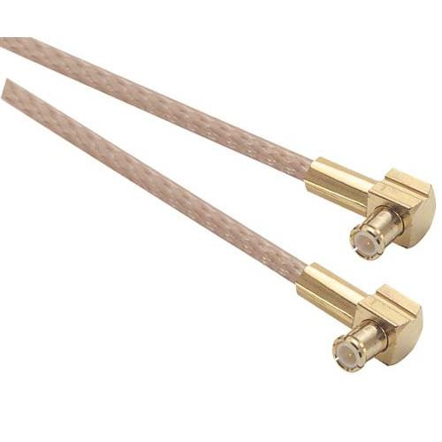 RG316 Coaxial Cable, MCX 90° Plug / 90° Plug, 2.5 ft