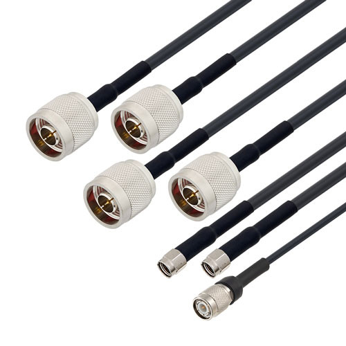 4 Cellular, 2 Wi-Fi, 1 GPS Combination Antenna 4 N Type, 2 RP SMA, 1 TNC Connector White