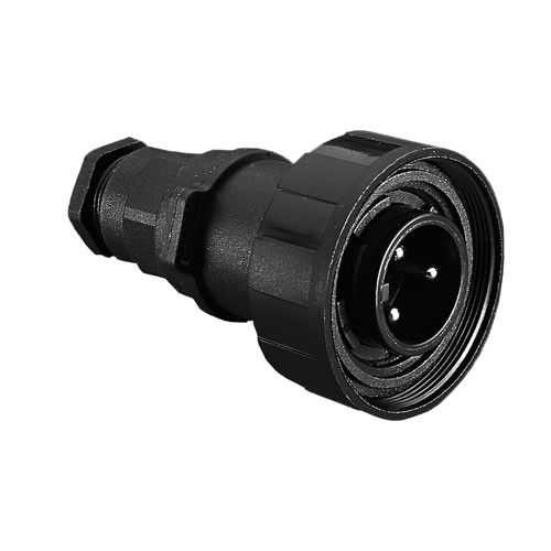 3 (2 Power + PE) Position Circular Connector Plug, Female Sockets Screw, 7-9mm Cable Acceptance