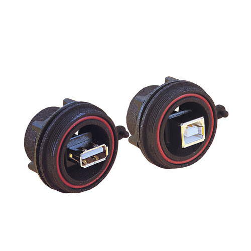 PX0842 Series Front Panel Mount Connector, USB 2.0 Sealed A Socket Front of Panel to Standard B Socket Rear of Panel