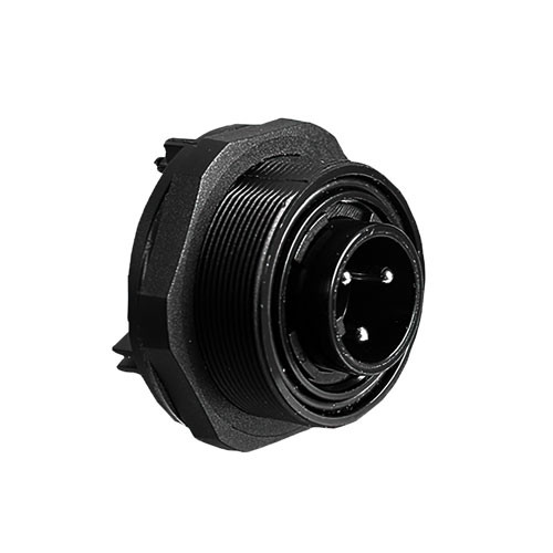 Rear Panel Mount Connector PX0709 Series 6 Contact Socket Screw Termination (Contacts Supplied Fitted) Black Insert