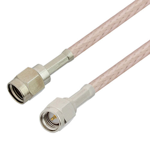 SMA Male to Reverse Polarity SMA Plug Cable Assembly using RG316-DS Coax, 1.5 FT