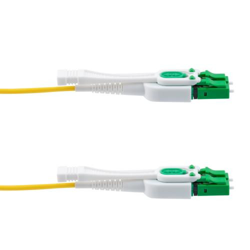 Fiber Optic Uniboot Patch Cable LC/APC-LC/APC Uniboot OS2 Single Mode Fiber Plenum Jacket 3M