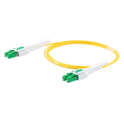 Fiber Optic Uniboot Patch Cable LC/APC-LC/APC Uniboot OS2 Single Mode Fiber Riser Rated Jacket 3M