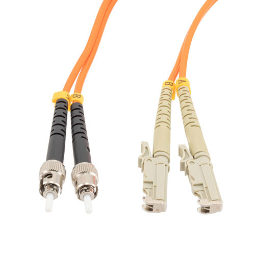 Fiber Optic Patch Cable ST/PC-E2000/PC Duplex 100/140 Large Core Multimode Fiber 3.0mm PVC 5 m