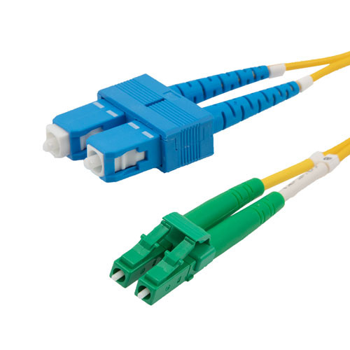 Fiber Optic Patch Cable LC/APC to SC/UPC Duplex 9/125 single mode OS2 LSZH, 3 meter