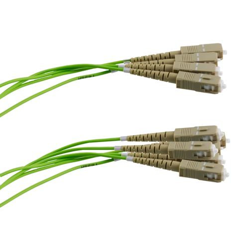 6 Strand SC/UPC-SC/UPC OM5 Multimode Distribution Cable, 5.0mm Plenum Jacket, 2.0mm breakout at 0.5M - 15 meters