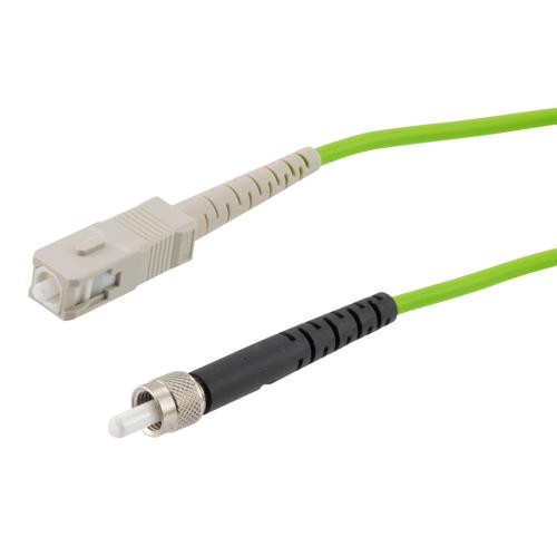 Fiber Optic Patch Cable SMA/PC-SC/PC Simplex 50/125 OM5 Multimode Fiber 3.0mm PVC Jacket 5 meters