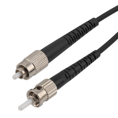 Fiber Optic Patch Cable FC/UPC to ST/UPC Simplex 62.5/125 OM1 MMF 3.0mm Black, (LSZH) w/ internal spiral armor, 5 meter