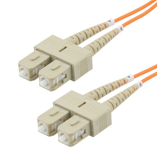 Fiber Optic Patch Cable SC to SC Duplex 62.5/125 multimode OM1 OFNP, 3 meter