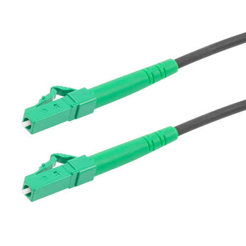 Fiber Optic Patch Cable LC/APC to LC/APC Simplex 9/125 SMF G.652.D 3.0mm Black, (LSZH) w/ internal spiral armor, 5 meter