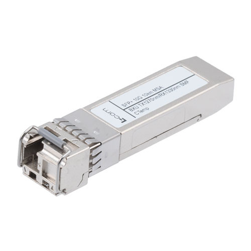Fiber Optic Transceiver, SFP+, BiDi 1330TX/1270RX, ER SMF 40 km, 10G DDM, Enterasys Compatible