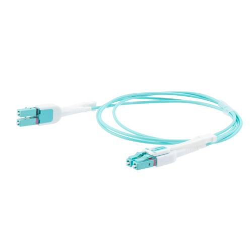 Fiber Optic Uniboot Patch Cable LC/UPC-LC/UPC Uniboot OM3 Multimode Fiber PVC Jacket 10M