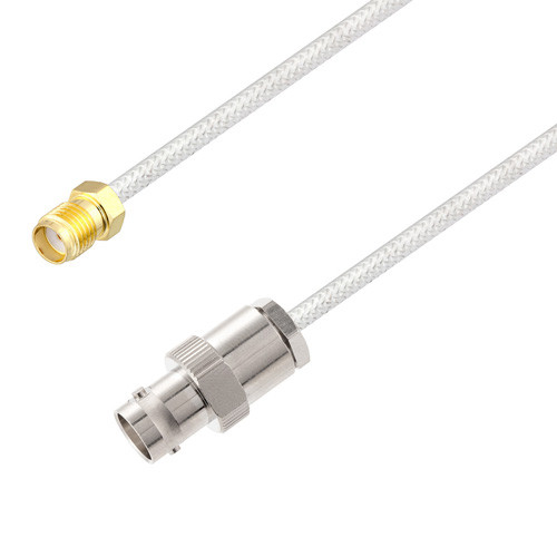 BNC Female to SMA Female Cable Assembly using LC085TB Coax, 1 FT