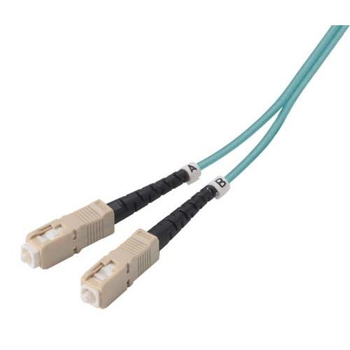 OM3 50/125, 10 Gig Multimode Fiber Cable, Dual SC / Dual SC, 4.0m