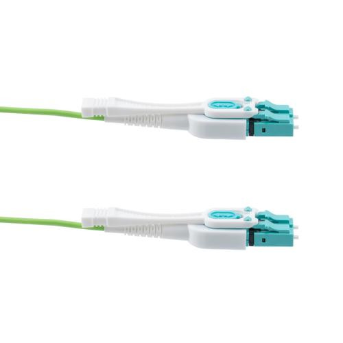 Fiber Optic Uniboot Patch Cable LC/UPC-LC/UPC Uniboot OM5 Multimode Fiber Riser Rated Jacket 1M