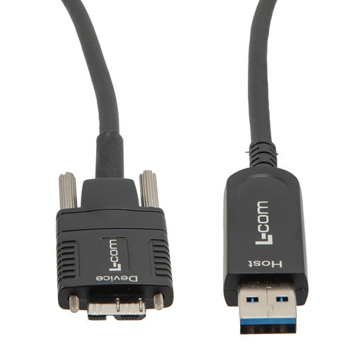 USB 3.1 Active Optical Cable, A male to Micro B male, Backwards Compatible, PVC Jacket, 5 Meters