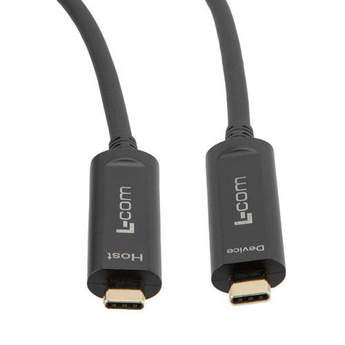 USB 3.1 Active Optical Cable, C male to C male, Backwards Compatible, PVC Jacket, 15 Meters