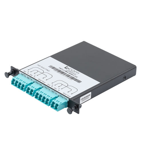 Passive Optical Tap, MMF OM4 LC Connectors, 50/50 Split, 1/2LGX Module