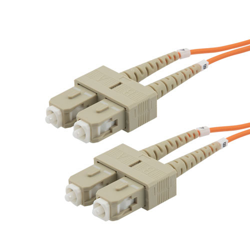 Fiber Optic Patch Cable SC to SC Duplex 50/125 multimode OM2 LSZH, 2 meter