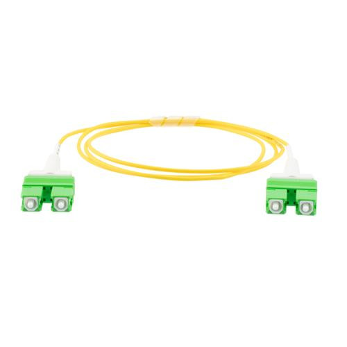 Fiber Optic Uniboot Patch Cable SC/APC-SC/APC Uniboot OS2 Single Mode Fiber Plenum Jacket 3M