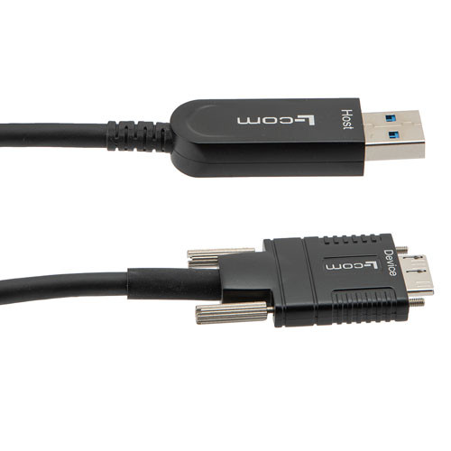USB 3.1 Active Optical Cable, A male to Micro B male, Backwards Compatible, PVC Jacket, 8 Meters