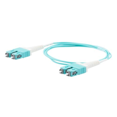 Fiber Optic Uniboot Patch Cable SC/UPC-SC/UPC Uniboot OM3 Multimode Fiber Riser Rated Jacket 1M