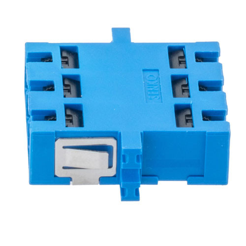 CS Triple Channel (6F) Adapter, with Flange, Blue