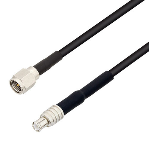 SMA Male to MCX Plug Cable Assembly using RG174 Coax, 4 FT