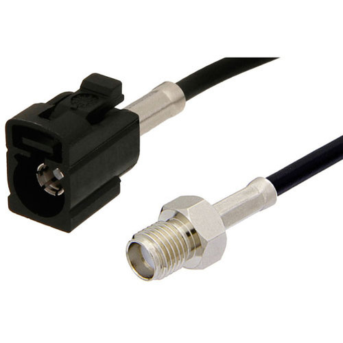 SMA Female to Black FAKRA Jack Cable Assembly using RG174 Coax, 4 FT