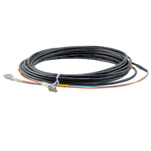 LC UPC duplex to LC UPC duplex, MM OM1, military tactical distribution cable assembly, 15 meters
