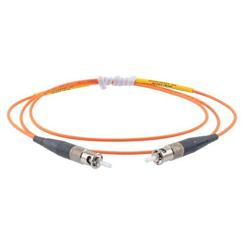 Mil M83522 ST to Mil M83522 ST Simplex, MM OM1, 2.0mm LSZH, 3 meter cable assembly