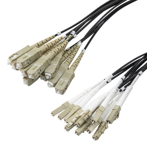 12 Strand LC/UPC to SC/UPC 62.5/125 OM1, 6.2mm Distribution Cable, 2.0mm Breakout 0.5M, LSZH - 15M