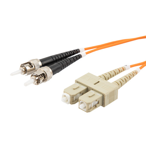 Fiber Optic Patch Cable SC to ST Duplex 50/125 multimode OM2 LSZH, 10 meter