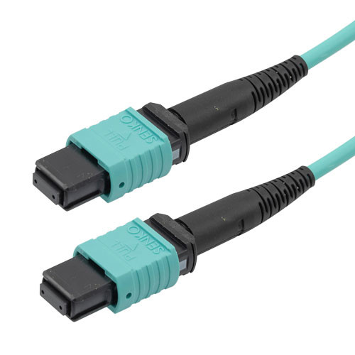 Fiber patch cable MPO female to MPO female, 8 fiber MMF OM3 type A, OFNP (Plenum-rated), 3-meter