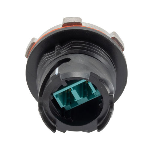 IP68 ODVA Compatible LC Bulkhead Duplex Adapter, MM, with Dust Cap