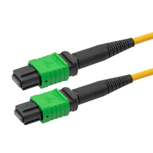 Fiber patch cable MPO female to MPO female, 12 fiber SMF type A, LSZH (Low Smoke, Zero Halogen) rated, 1-meter