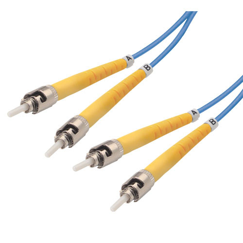 9/125, Single Mode Fiber Cable, Dual ST / Dual ST, Blue 4.0m